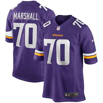 mens nike jim marshall purple minnesota vikings game retire